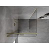 Mexen Mist-F Faltbare Duschkabine links 80 x 80 cm, transparent, gold - 8A6T-080-080-50-00-L