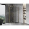 Mexen Mist-F faltbare Duschkabine links 90 x 90 cm, transparent, gold - 8A6T-090-090-50-00-L