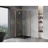 Mexen Mist-F Duschkabine klappbar links 110 x 110 cm, transparent, gold - 8A6T-110-110-50-00-L