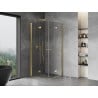Mexen Mist-F Duo faltbare Duschkabine 120 x 120 cm, transparent, gold - 8A6-120L-120P-50-00