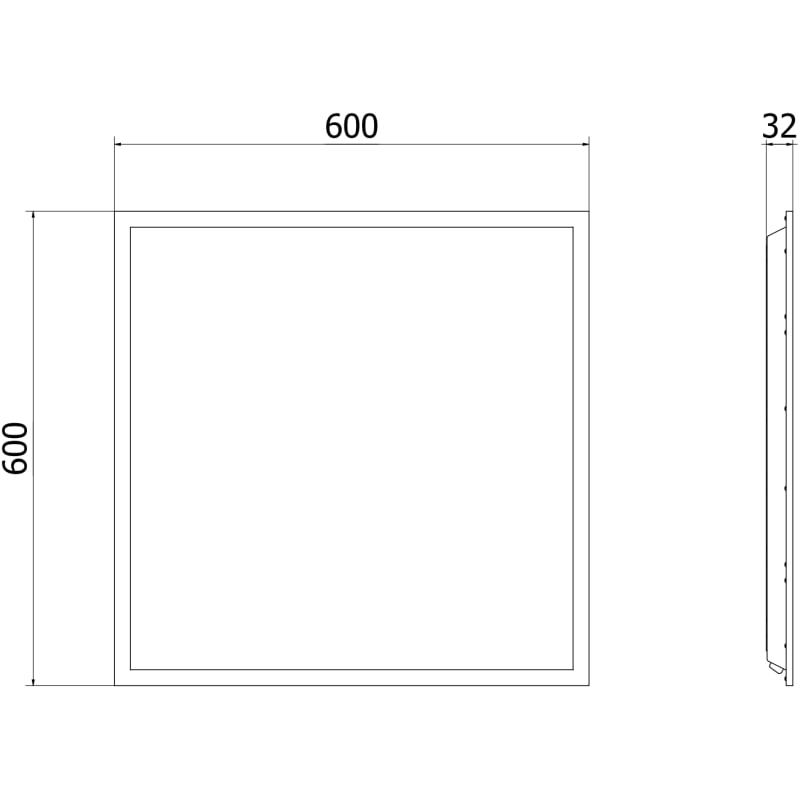 Mexen Brill-S LED-Deckeneinbau-Panel 60 x 60 cm, 36W, Kalt - 6500K, 4320 lm, weiß - L202-060-060-3665-20