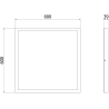 Mexen Brill-S LED-Deckenplatte zur Oberflächenmontage 60 x 60 cm, 40W, Neutral - 4000K, 4000 lm, weiß - L205-060-060-4040-20