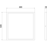 Mexen Brill-S LED-Deckenpanel zur Oberflächenmontage 60 x 60 cm, 48W, Neutral - 4000K, 5280 lm, weiß - L206-060-060-4840-20