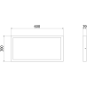 Mexen Brill-S LED-Deckenpanel Aufputz 60 x 30 cm, 24W, Neutral - 4000K, 2880 lm, weiß - L207-060-030-2440-20