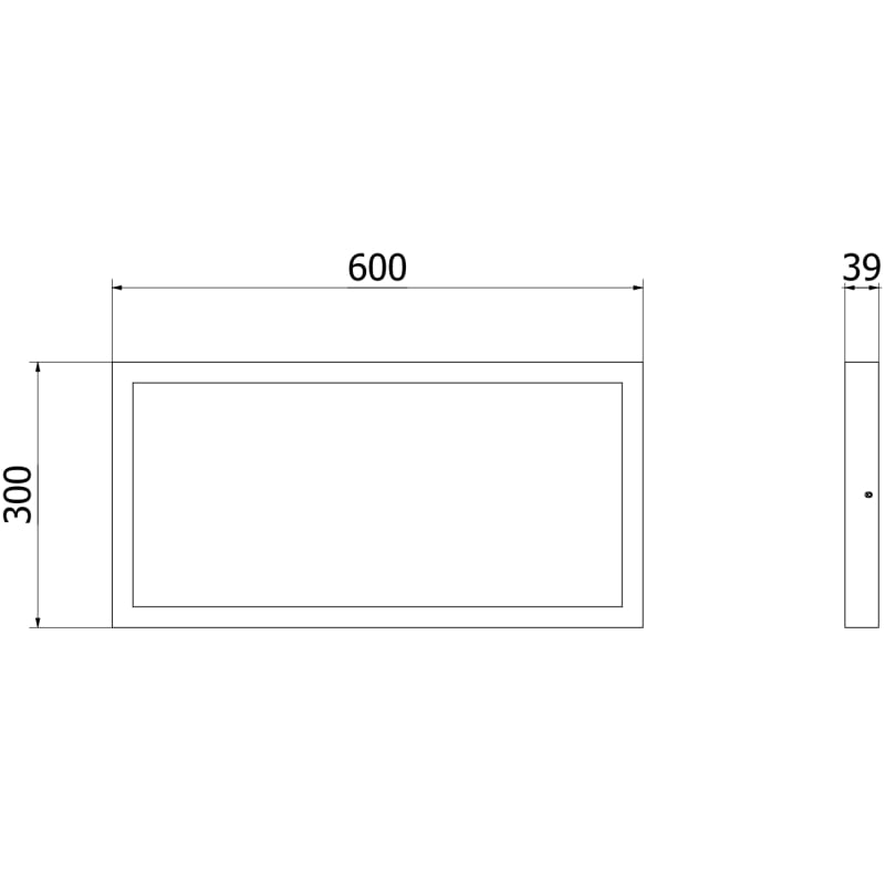 Mexen Brill-S LED-Deckenpaneel zur Oberflächenmontage 60 x 30 cm, 24W, Neutral - 4000K, 2640 lm, schwarz - L207-060-030-2440-70
