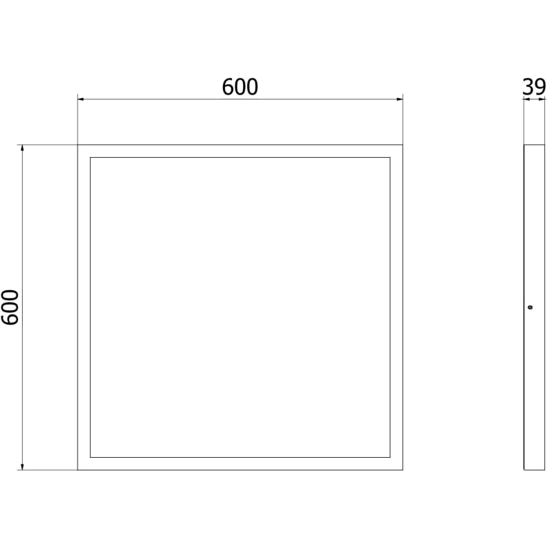 Mexen Brill-S LED-Deckenpanel zum Aufputz 60 x 60 cm, 36W, Neutral - 4000K, 4320 lm, weiß - L207-060-060-3640-20
