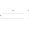 Mexen Brill-S LED-Deckenplatte zur Oberflächenmontage 120 x 30 cm, 36W, Neutral - 4000K, 5184 lm, weiß - L207-120-030-3640-20