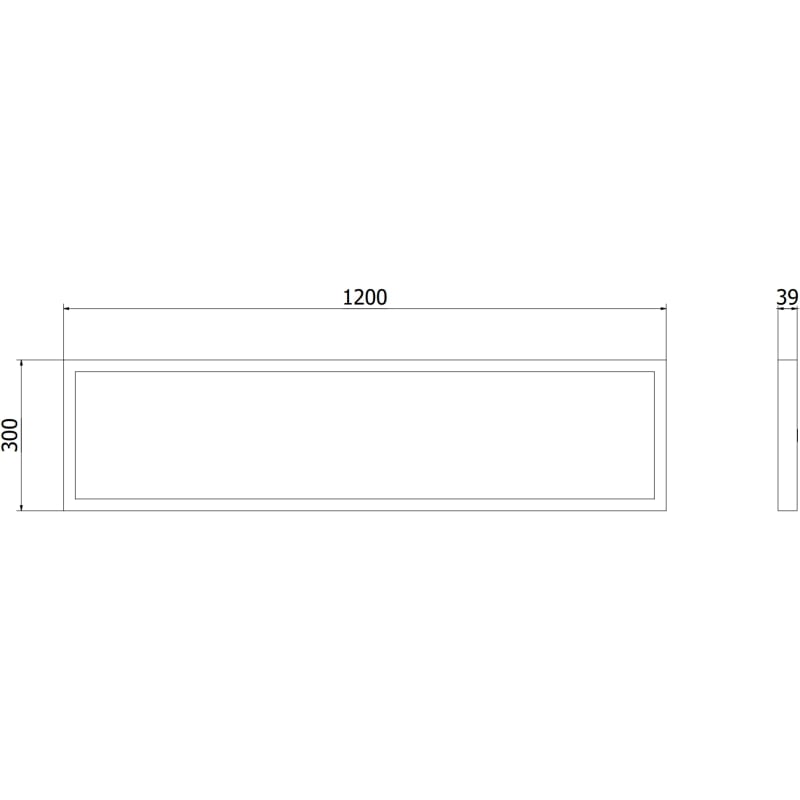 Mexen Brill-S LED-Deckenpaneel zur Oberflächenmontage 120 x 30 cm, 36W, Neutral - 4000K, 3960 lm, schwarz