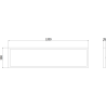 Mexen Brill-S LED-Deckenpaneel zur Oberflächenmontage 120 x 30 cm, 36W, Neutral - 4000K, 3960 lm, schwarz