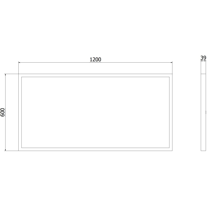 Mexen Brill-S LED-Deckenpaneel zur Aufputzmontage 120 x 60 cm, 60W, Neutral - 4000K, 7200 lm, weiß - L207-120-060-6040-20