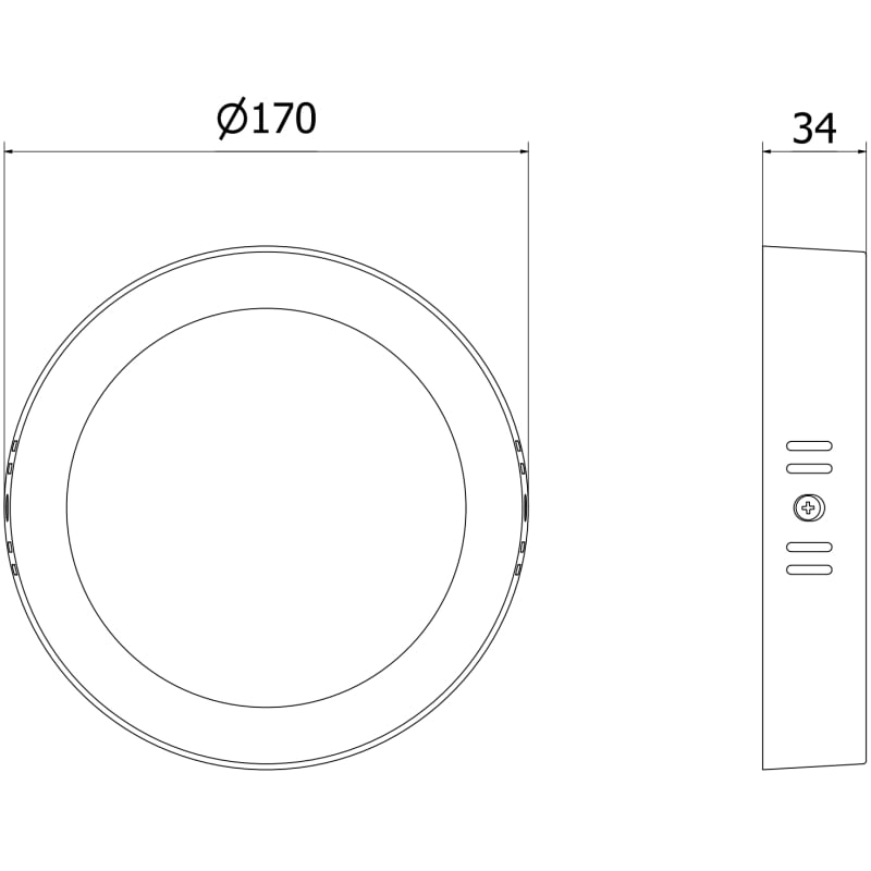 Mexen LDSR LED-Deckenleuchte zur Aufputzmontage Durchmesser 17 cm, 12W, Kalt - 6500K, 1320 lm, weiß - L212-017-1265-20