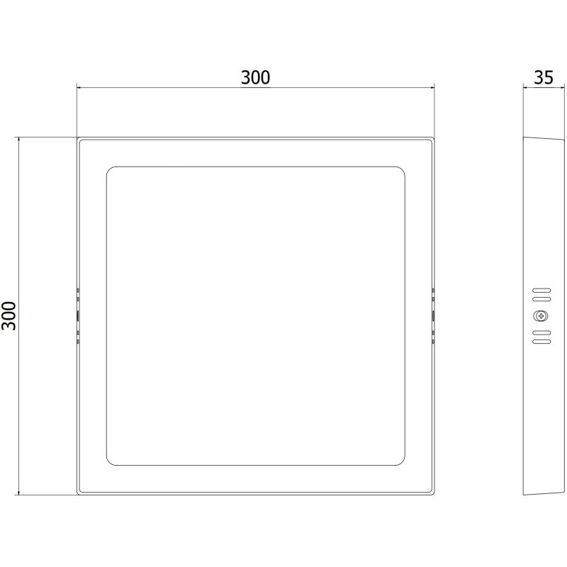 Mexen LDSS Deckenleuchte LED Aufputz 30 x 30 cm, 24W, Kalt - 6500K, 2640 lm, weiß - L213-030-2465-20