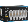 Mexen Vintis 6x LED-Filamentlampe E27, ST64, 4W, Warm - 2200K, 300 lm, smoke - L152-E27-0422-70x06