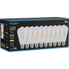 Mexen Vintis 10x LED-Filament-Glühbirne E27, ST64, 4W, Warm - 2700K, 470 lm, klar - L152-E27-0427-00x10
