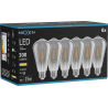 Mexen Vintis 6x LED-Filament-Glühbirne E27, ST64, 4W, Warm - 2700K, 300 lm, Smoke - L152-E27-0427-70x06