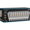 Mexen Vintis 10x LED-Filament-Glühbirne E27, ST64, 4W, Warm - 2700K, 300 lm, Smoke - L152-E27-0427-70x10