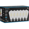 Mexen Vintis 6x LED-Filamentlampe E27, ST64, 4W, Kalt - 6500K, 470 lm, klar - L152-E27-0465-00x06