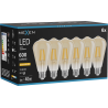 Mexen Vintis 6x LED-Filamentlampe E27, ST64, 6W, Warm - 2200K, 600 lm, amber - L152-E27-0622-50x06