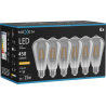 Mexen Vintis 6x LED-Filamentlampe E27, ST64, 6W, Warm - 2200K, 450 lm, Rauch - L152-E27-0622-70x06