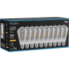 Mexen Vintis 10x LED-Filament-Glühlampe E27, ST64, 6W, Warm - 2200K, 450 lm, rauch - L152-E27-0622-70x10