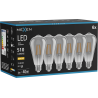Mexen Vintis 6x LED-Filamentlampe E27, ST64, 6W, Warm - 2700K, 510 lm, Rauch - L152-E27-0627-70x06
