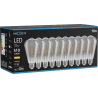 Mexen Vintis 10x LED-Filamentlampe E27, ST64, 6W, Warm - 2700K, 510 lm, Rauchglas - L152-E27-0627-70x10