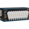 Mexen Vintis 10x LED-Filamentlampe E27, ST64, 8W, Warm - 2200K, 1055 lm, klar - L152-E27-0822-00x10