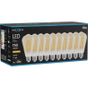 Mexen Vintis 10x LED-Filament-Glühbirne E27, ST64, 8W, Warm - 2200K, 750 lm, amber - L152-E27-0822-50x10