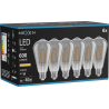 Mexen Vintis 6x LED-Filament-Glühbirne E27, ST64, 8W, Warm - 2200K, 600 lm, Rauch - L152-E27-0822-70x06