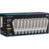 Mexen Vintis 10x LED-Filament-Glühbirne E27, ST64, 8W, Warm - 2200K, 600 lm, rauch - L152-E27-0822-70x10