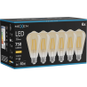 Mexen Vintis 6x LED-Filament-Glühbirne E27, ST64, 8W, Warm - 2700K, 750 lm, amber - L152-E27-0827-50x06