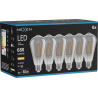 Mexen Vintis 6x LED-Filament-Glühbirne E27, ST64, 8W, Warm - 2700K, 680 lm, rauch - L152-E27-0827-70x06