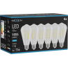 Mexen Vintis 6x LED-Filament-Glühbirne E27, ST64, 8W, Kalt - 6500K, 1055 lm, klar - L152-E27-0865-00x06