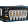 Mexen Vintis 6x LED-Filamentlampe E27, ST64, 10W, Warm - 2200K, 780 lm, Rauchglas - L152-E27-1022-70x06