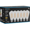 Mexen Vintis 6x LED-Filamentlampe E27, ST64, 10W, Warm - 2700K, 1320 lm, klar - L152-E27-1027-00x06
