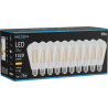 Mexen Vintis 10x LED-Filament-Glühbirne E27, ST64, 10W, Warm - 2700K, 1320 lm, klar - L152-E27-1027-00x10