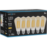 Mexen Vintis 6x LED-Filament-Glühbirne E27, ST64, 10W, Warm - 2700K, 910 lm, Amber - L152-E27-1027-50x06