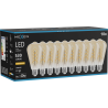 Mexen Vintis 10x Filament-Glühbirne Spirale LED E27, ST64, 6W, Warm - 2200K, 530 lm, Bernstein - L162-E27-0622-50x10