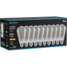 Mexen Vintis 10x LED-Filament-Glühbirne Spirale E27, ST64, 6W, Warm - 2200K, 350 lm, smoke - L162-E27-0622-70x10
