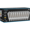 Mexen Vintis 10x LED-Filament-Spiralbirne E27, ST64, 6W, Warm - 2700K, 510 lm, smoke - L162-E27-0627-70x10