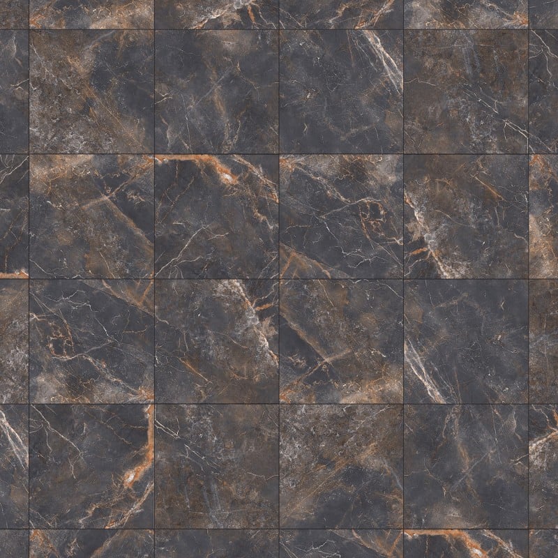 Mexen Visby Schwarze glasierte Feinsteinzeug rekt. G1, Boden- und Wandfliese 60 x 60 cm, Carving - TL428-060-060-02