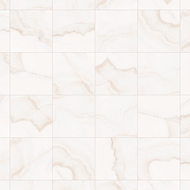 Mexen Onyx Weißer glasierter Rektifikat-Gres G1, Boden- und Wandfliese 60 x 60 cm, glänzend - TL106-060-060-01