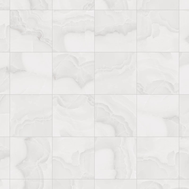 Mexen Onyx Silber glasiertes Feinsteinzeug rekt. G1, Boden-Wandfliese 60 x 60 cm, glänzend - TL106-060-060-02