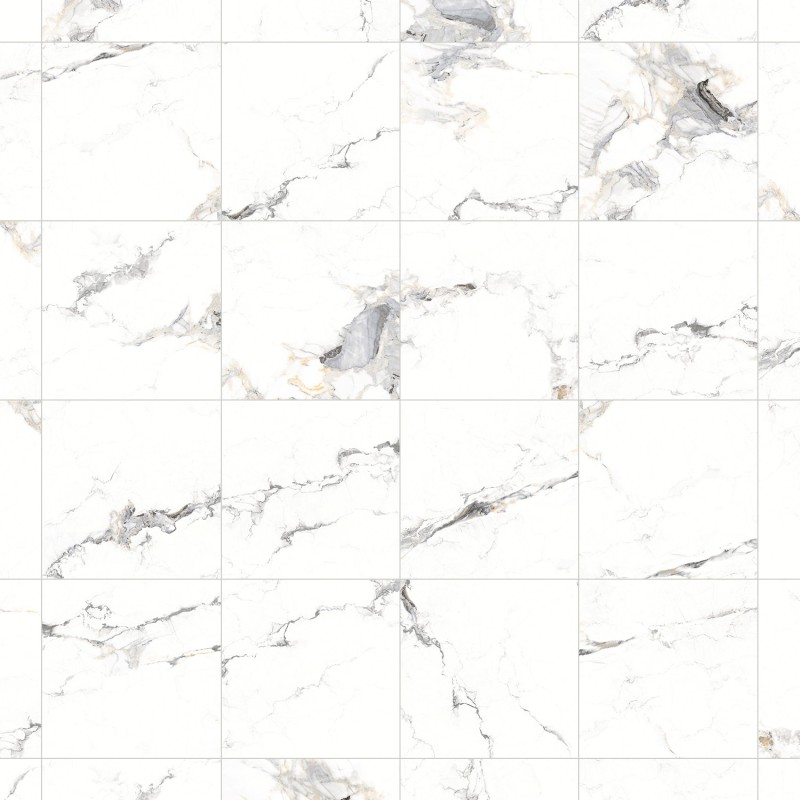 Mexen Nolte Gold glasiertes Feinsteinzeug rek. G1, Boden- und Wandfliese 60 x 60 cm, glänzend - TL111-060-060-00