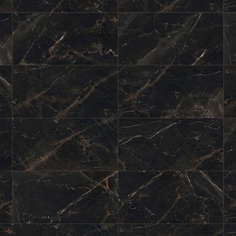 Mexen Marquino Black glasiertes Steinzeug rek. G1, Boden-Wandfliese 120 x 60 cm, Hochglanz - TL214-120-060-00