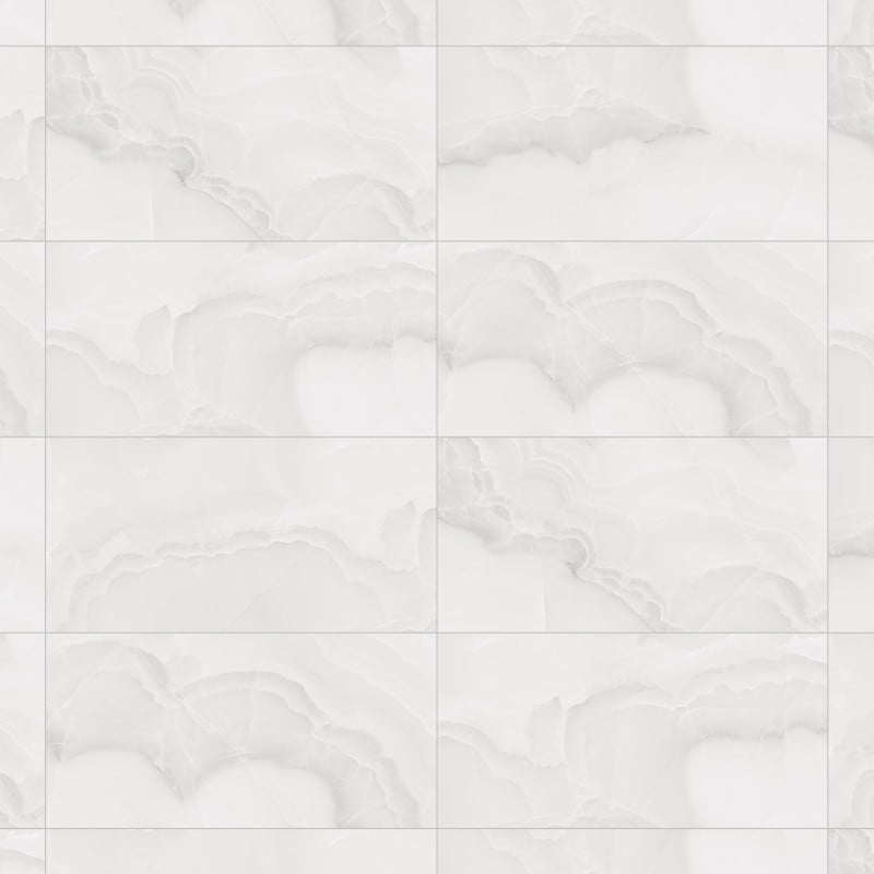 Mexen Onyx Silver glasiertes Feinsteinzeug rek. G1, Boden- und Wandfliese 120 x 60 cm, glänzend - TL106-120-060-02