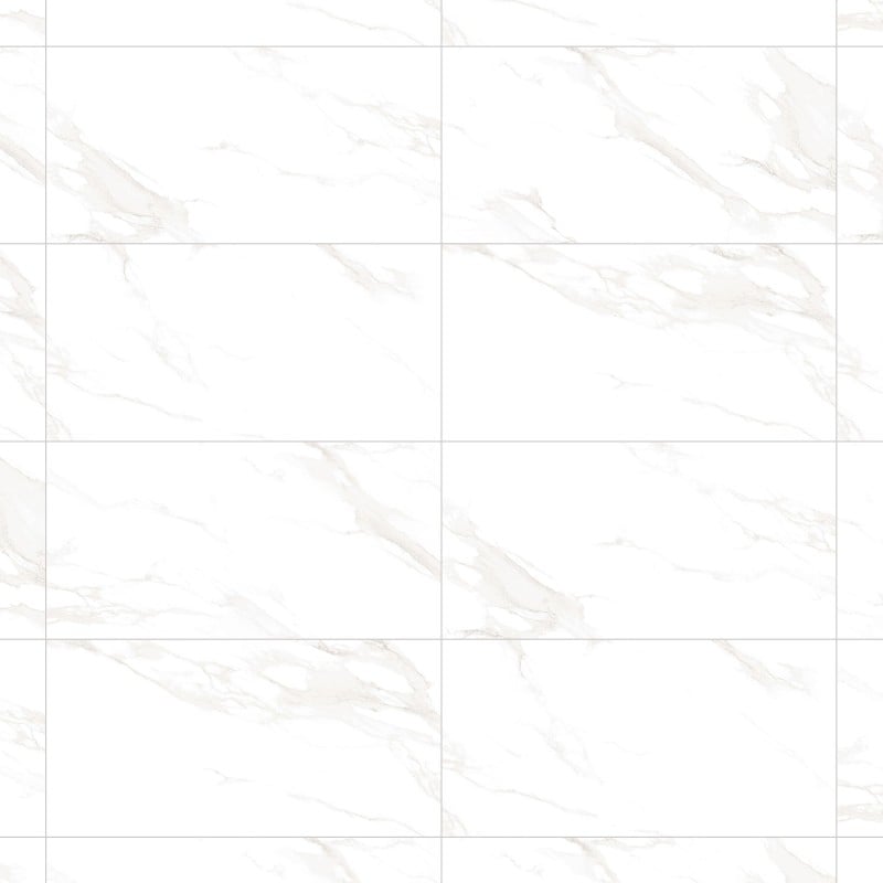 Mexen Luton Bianco glasiertes Feinsteinzeug rekt. G1, Boden- und Wandfliese 120 x 60 cm, glänzend - TL113-120-060-00