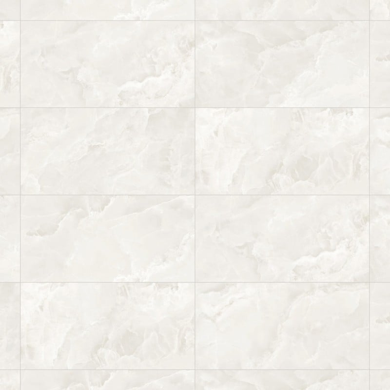 Mexen Valga Bianco glasiertes Feinsteinzeug rek. G1, Boden- und Wandfliese 120 x 60 cm, glänzend - TL122-120-060-01