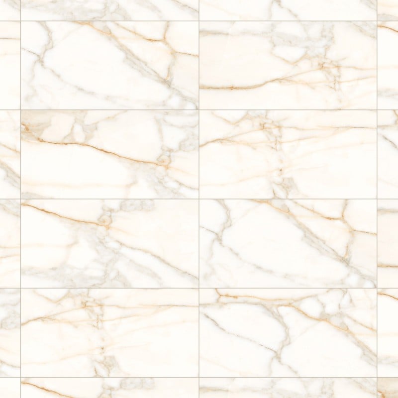 Mexen Viola Gold glasiertes, rektifiziertes Feinsteinzeug G1, Boden- und Wandfliese 120 x 60 cm, glänzend - TL130-120-060-01