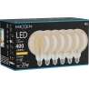 Mexen Vintis 6x LED-Filament-Glühbirne E27, G125, 4W, Warm - 2200K, 400 lm, Bernstein - L158-E27-0422-50x06